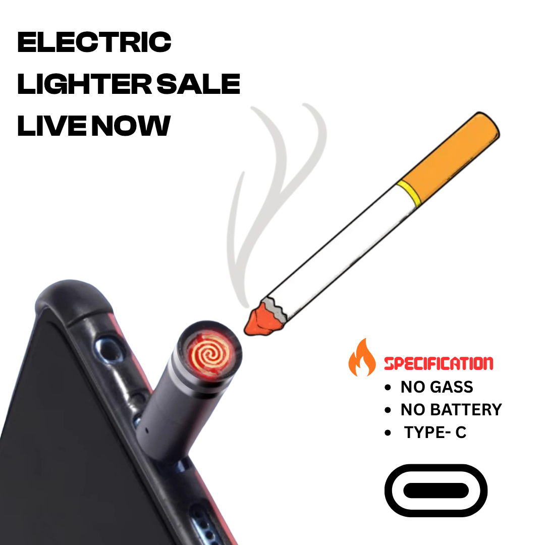 USB Type-C Instant Heating Lighter – Plug-and-Use Mobile Lighter (No Charging Needed)